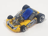 2002 Hot Wheels Go Kart Yellow Die Cast Toy Car Vehicle