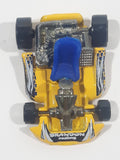 2002 Hot Wheels Go Kart Yellow Die Cast Toy Car Vehicle