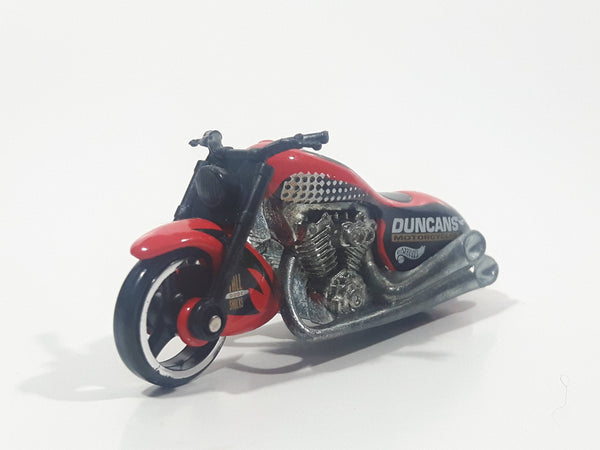 1999 Hot Wheels Scorchin' Scooter Motorcycle Duncan's Motorcycles Red Die Cast Toy Motorbike Vehicle