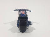 2001 Hot Wheels Blast Lane Motorcycle Dark Blue Die Cast Toy Motorbike Vehicle