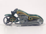 2006 Hot Wheels Open Stock Scorchin' Scooter Motorcycle Metalflake Dark Green Die Cast Toy Motorbike Vehicle