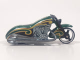 2006 Hot Wheels Open Stock Scorchin' Scooter Motorcycle Metalflake Dark Green Die Cast Toy Motorbike Vehicle
