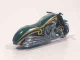 2006 Hot Wheels Open Stock Scorchin' Scooter Motorcycle Metalflake Dark Green Die Cast Toy Motorbike Vehicle
