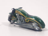 2006 Hot Wheels Open Stock Scorchin' Scooter Motorcycle Metalflake Dark Green Die Cast Toy Motorbike Vehicle