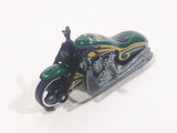 2006 Hot Wheels Open Stock Scorchin' Scooter Motorcycle Metalflake Dark Green Die Cast Toy Motorbike Vehicle