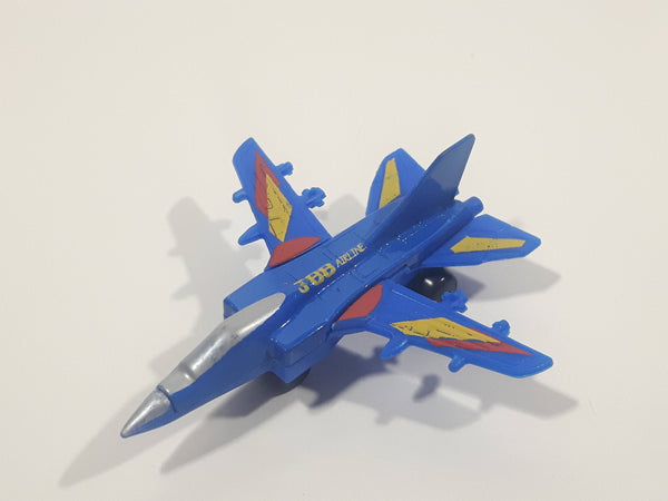 J88 Airline Fighter Jet Air Plane Blue Die Cast Toy Vehicle