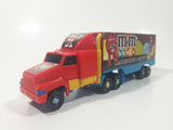 NASCAR #18 Kyle Busch M & M's Racing Semi Tractor Trailer Truck Plastic Die Cast Toy Car Vehicle with Opening Rear Door 6" Long