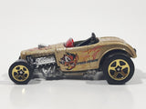 2000 Hot Wheels First Editions Deuce Roadster Gold Die Cast Toy Hot Rod Car Vehicle