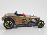 2000 Hot Wheels First Editions Deuce Roadster Gold Die Cast Toy Hot Rod Car Vehicle