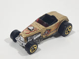 2000 Hot Wheels First Editions Deuce Roadster Gold Die Cast Toy Hot Rod Car Vehicle