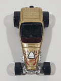 2000 Hot Wheels First Editions Deuce Roadster Gold Die Cast Toy Hot Rod Car Vehicle