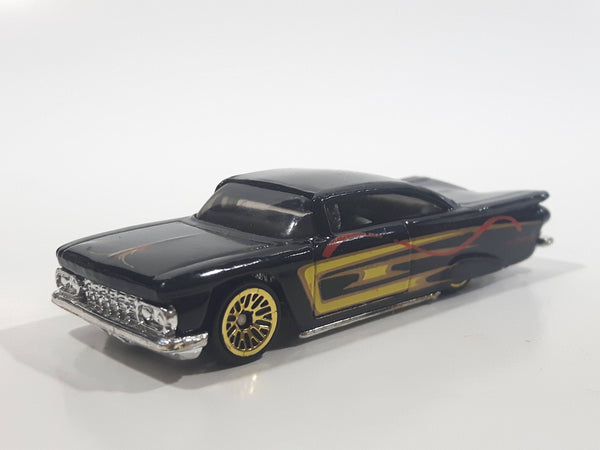 2002 Hot Wheels Pavement Pounders '59 Chevrolet Impala Black Die Cast Toy Low Rider Car Vehicle