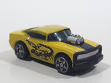Mega Bloks Streetz Yellow Miniature Plastic Die Cast Toy Car Vehicle