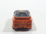 Mega Bloks Streetz Orange and Black #7 Miniature Plastic Die Cast Toy Car Vehicle