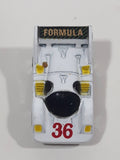 Unknown Brand White #36 Formula Miniature Plastic Die Cast Toy Race Car Vehicle