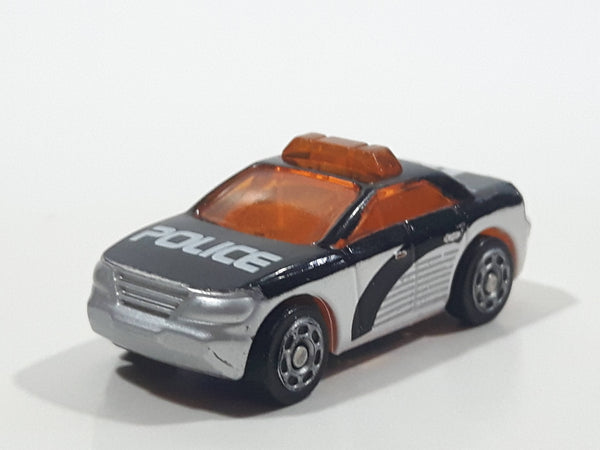 Mega Bloks Streetz Black and White Police Miniature Plastic Die Cast Toy Car Vehicle