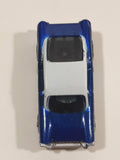 Mega Bloks Streetz Blue with White Roof Miniature Plastic Die Cast Toy Car Vehicle