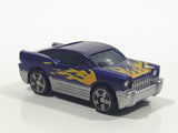 Mega Bloks Streetz Purple with Flames Miniature Plastic Die Cast Toy Car Vehicle