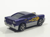 Mega Bloks Streetz Purple with Flames Miniature Plastic Die Cast Toy Car Vehicle
