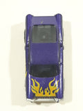 Mega Bloks Streetz Purple with Flames Miniature Plastic Die Cast Toy Car Vehicle