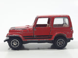 Vintage Yatming Jeep CJ-7 Red Die Cast Toy Car Vehicle with Opening Doors