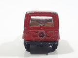 Vintage Yatming Jeep CJ-7 Red Die Cast Toy Car Vehicle with Opening Doors