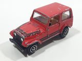 Vintage Yatming Jeep CJ-7 Red Die Cast Toy Car Vehicle with Opening Doors