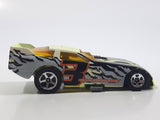 1999 Hot Wheels Mega Graphics Probe Funny Car Bright Lime Green Yellow and Black Die Cast Toy Car Vehicle with Lift Up Body