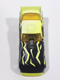 1999 Hot Wheels Mega Graphics Probe Funny Car Bright Lime Green Yellow and Black Die Cast Toy Car Vehicle with Lift Up Body