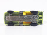 1999 Hot Wheels Mega Graphics Probe Funny Car Bright Lime Green Yellow and Black Die Cast Toy Car Vehicle with Lift Up Body