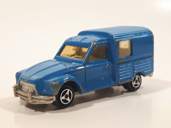 Majorette No. 235 Citroen Acadiane Blue 1/60 Scale Die Cast Toy Car Vehicle with Opening Rear Doors Made in France