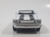 Sunnyside Superior 1967 Camaro Russound White 1/34 Scale Pullback Motorized Friction Die Cast Toy Car Vehicle with Opening Doors and Hood