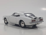 Sunnyside Superior 1967 Camaro Russound White 1/34 Scale Pullback Motorized Friction Die Cast Toy Car Vehicle with Opening Doors and Hood