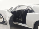 Sunnyside Superior 1967 Camaro Russound White 1/34 Scale Pullback Motorized Friction Die Cast Toy Car Vehicle with Opening Doors and Hood