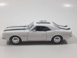 Sunnyside Superior 1967 Camaro Russound White 1/34 Scale Pullback Motorized Friction Die Cast Toy Car Vehicle with Opening Doors and Hood