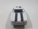 Sunnyside Superior 1967 Camaro Russound White 1/34 Scale Pullback Motorized Friction Die Cast Toy Car Vehicle with Opening Doors and Hood