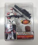 2002 Hasbro Star Wars Attack Of The Clones Clone Trooper White 4" Tall Toy Figure with Accessories