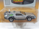1998 Johnny Lightning Playing Mantis Hollywood On Wheels Real Wheels Series Back To The Future DeLorean Time Machine Grey Silver Die Cast Toy Car Vehicle with Bonus Show Card New in Package