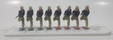 Vintage Britains LTD Proprietors 2 1/4" Tall Lead Soldiers Set of 8 Green and Red