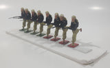 Vintage Britains LTD Proprietors 2 1/4" Tall Lead Soldiers Set of 8 Green and Red