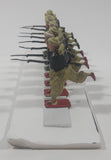 Vintage Britains LTD Proprietors 2 1/4" Tall Lead Soldiers Set of 8 Green and Red