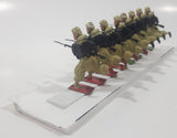 Vintage Britains LTD Proprietors 2 1/4" Tall Lead Soldiers Set of 8 Green and Red