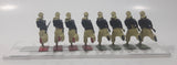 Vintage Britains LTD Proprietors 2 1/4" Tall Lead Soldiers Set of 8 Green and Red