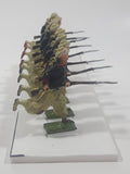 Vintage Britains LTD Proprietors 2 1/4" Tall Lead Soldiers Set of 8 Green and Red