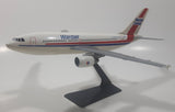 Vintage Wardair Airbus A310-300 C-FGWD Canada 1:200 Scale Plastic Model Airplane with Stand 9 1/4" Long