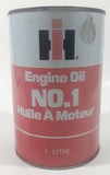 Vintage IH International Harvester Engine Oil No. 1 Tractor 1 Litre SAE 10W Motor Oil Metal Can FULL Still Sealed Never Opened