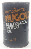 Vintage 1970s Canadian Tire Motomaster Nugold Multigrade Motorl Oil 1 Litre Cardboard Can FULL Still Sealed Never Opened