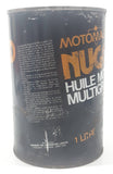 Vintage 1970s Canadian Tire Motomaster Nugold Multigrade Motorl Oil 1 Litre Cardboard Can FULL Still Sealed Never Opened