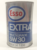 Vintage Esso Multigrade 5W30 Motor Oil 1 Litre Metal Can FULL Still Sealed Never Opened