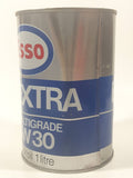 Vintage Esso Multigrade 5W30 Motor Oil 1 Litre Metal Can FULL Still Sealed Never Opened